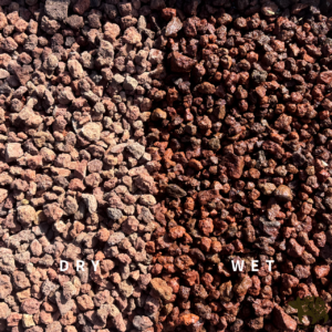【袋単位販売】【14kg袋】溶岩砂利(赤スコリア)(3分、5分) 14kg　